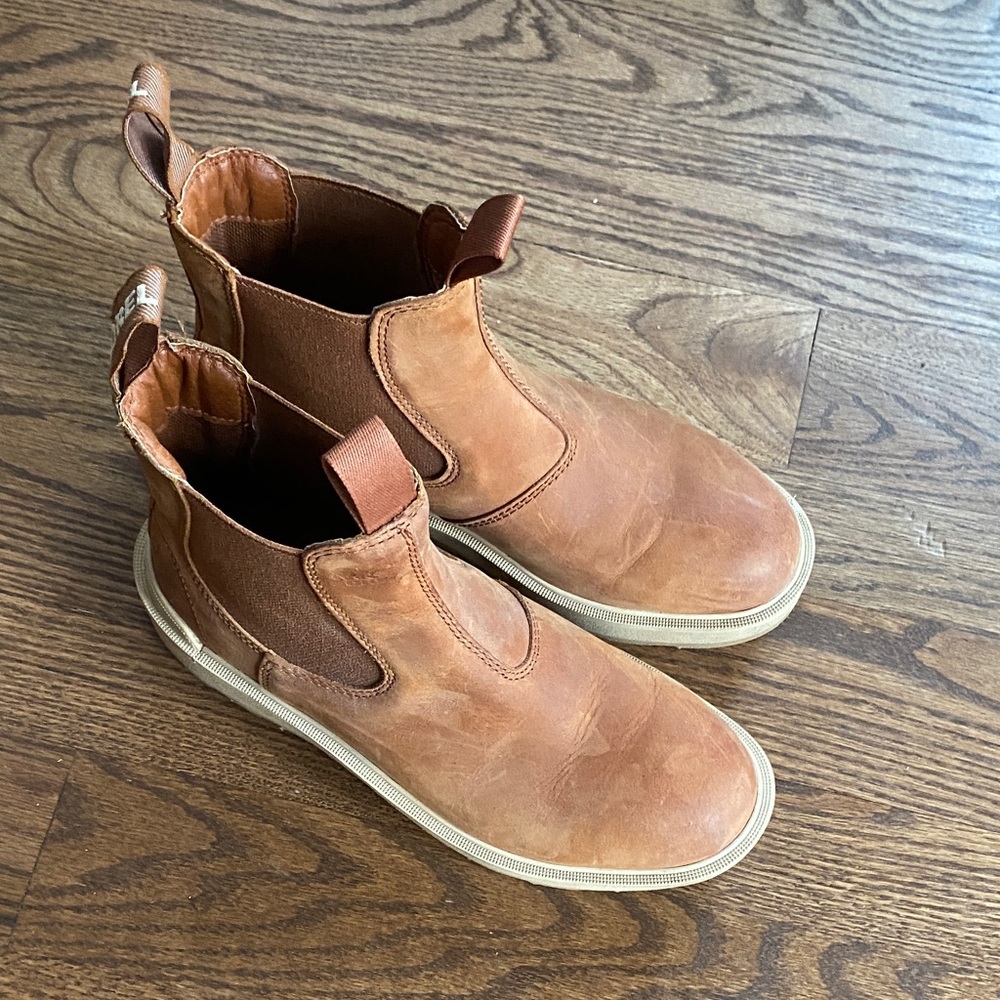 Woman’s Brown Leather Slip-On Boots